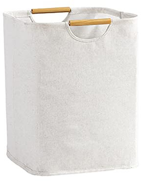 Yolistar Cesto Portabiancheria,Cesto Biancheria Pieghevole con Manico,Cesto per Biancheria Sporca da Bagno,Lino Cotone