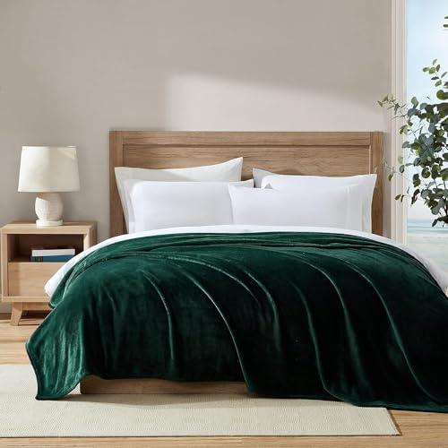 Nautica - Manta King, Forro Polar de Felpa súper Suave, Ropa de Cama cálida y acogedora (Verde sólido, King)