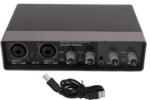 Mezclador De Audio Profesional, Placa De Sonido Digital USB Cambiador De Voz Tarjeta De Sonido En Vivo E Interfaz De Audio Teléfono De Computadora Externo
