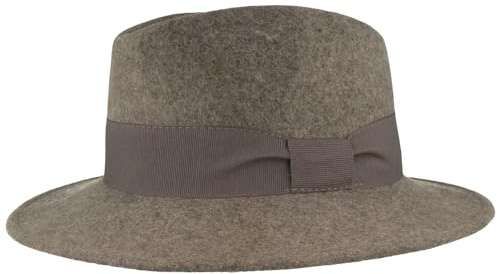 Breiter Women's Felt Hat Wool Hat Made of 100% Wool Size Adjustable Women's Hat Grosgrain Ribbon Set, Light Grey Traveller, S