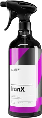 CarPro IronX Car Alloy Wheel Cleaner Spray - Iron Fallout Remover Car Detailing, Tyre Cleaner To Remove Baked On Brake Dust, Stops Rust Spots, pH Neutral, Safe For All Wheel Type - 500 ml