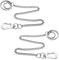 HAPPOW 2 Stück Wallet Chain, 30cm Schlüsselkette, Hosenkette aus 304Edelstahl, Lange Schlüsselkette mit Karabiner, für Wallet Schlüssel Taschenuhr, Geldbeutel Kette für Männer, Frauen(Silber)