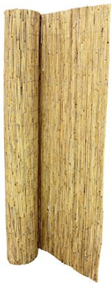 Schilfrohrmatte Beach 150x500cm mit verzinktem Draht verwebte zum Sichtschutz von bambussi.com