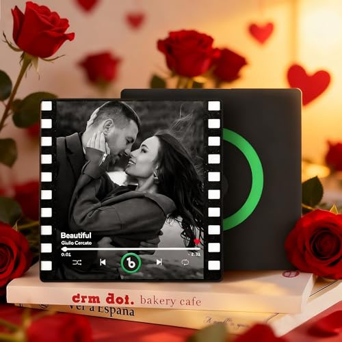 Magnete da Frigorifero con Foto Musicale Personalizzato Spotify Lettore Musicale con Album Personalizzabile per il Frigorifero per la Festa del Papà Regalo Perfetto per Papà, Nonno