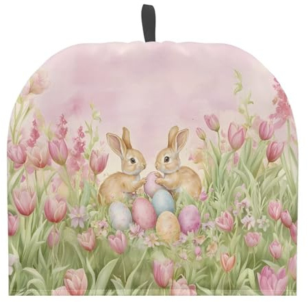 Yorfeemge Tea Cozy Insulated Tea Cozy for Teapot Large Teapot Dust Cover Washable Kettle Coffee Pot Cover for Home Kitchen Decor Easter Egg Bunny