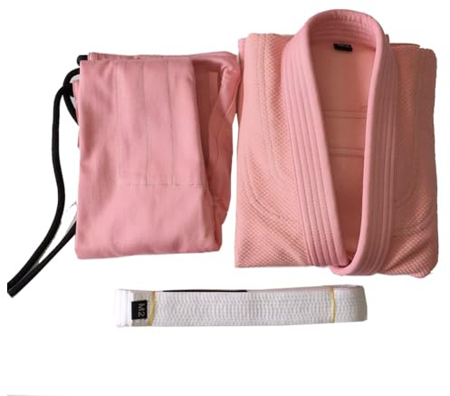 FANCYPUMPKIN brasiliansk Jiu Jitsu kläder BJJ Gi träningskläder BJJ Jiu Jitsu, Rosa, 3XL