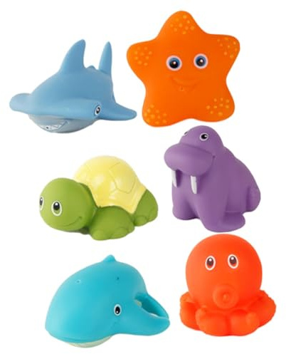 ORFOFE 6 pièces Jouets de Bain Garçon Fille Animaux Flottants Changeant de Couleur Au Contact Chaleur Jouets Eau pour Bassin Garçon Fille Stimule Créativité et Motricité Fine