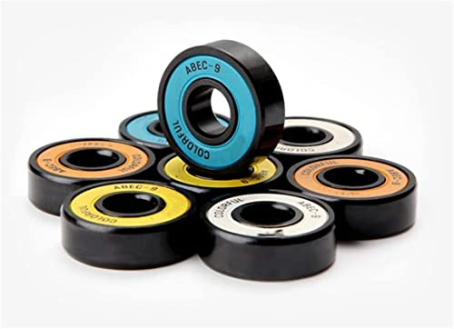 YVZDHNSFY 608 2RS professionella dubbelvridna skateboardlager 40 st färgglada fyrhjuls skateboardlager slumpmässig färg