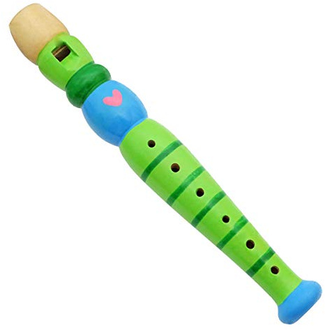 Keepdrum - Flauto giocattolo musicale per bambini, in legno, colore: Verde