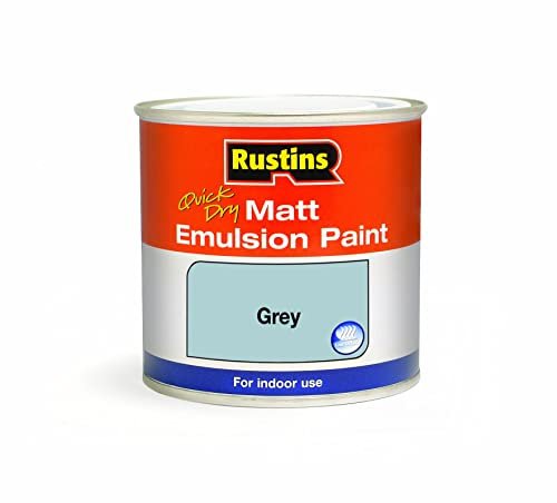 RUSTINS Matt Emulsion Paint Grey 500ml