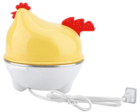 Eierkocher,Huhn Elektrischer Eierkocher Egg Cooker für 1-7 Eierkapazität Frühstücksmaschine,Multifunktionaler Elektrischer Eierkocher Frühstückskocher Küchenwerkzeug mit Edelstahl-Dämpfplatte