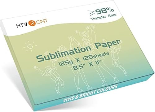 HTVRONT Sublimationspapier- 216x280mm 120 Blätter 125g Sublimationspapier Kompatibel mit EPSON, SAWGRASS, RICOH, BROTHER Sublimationsdrucker mit Sublimationstinte