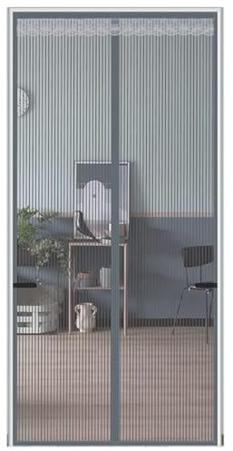 Qrity Magnetic Fly Screen Door 85 x 200cm, Mosquito Screen, Mesh Curtain, Fully Self Seal Automatically, Bug Mesh Curtain for Patio Front Back Door