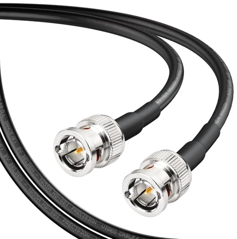 Superbat BNC Kabel 60cm 3G/6G/HD SDI Kabel Dünn Belden 1855A Kabel 75ohm BNC Stecker auf Stecker Koaxial Kabel SDI Video Kabel für HD-SDI/3G-SDI/4K Kamera Broadcast CCTV Monitor SDI Converter