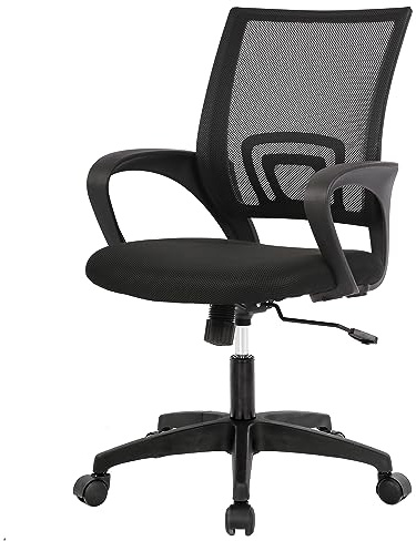 PayLessHere Home Office Chair Desk Computer Chair Adjustable Ergonomic Lumbar Support Armrest Executive with High Density Mesh 360 Degree Swivel Chair for Men Women Adults, Black
