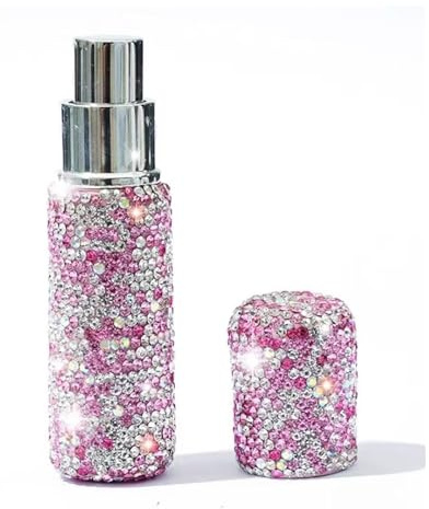 ZAJ Nebulizzatore Mini atomizzatore di Profumo Ricaricabile da 10 ml con Strass Flacone Spray Portatile Vuoto Flacone di Profumo da Viaggio con Glitter Scintillanti per Viaggi e uscite Vaporizzatore