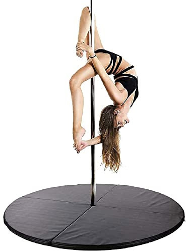 Pole Dance Matte, 150 cm, rund, faltbar, tragbar, Pole Dance Crash-Matte für Anfänger, Übungen, Fitness, Gymnastik, Stripper, Sicherheitsschutzmatte