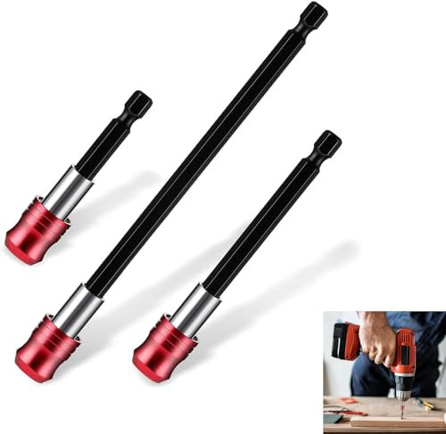 Drill Bit Extender Set, 3 Pcs 2.4 4 6 Long Impact Extension Set for Drill and Driver