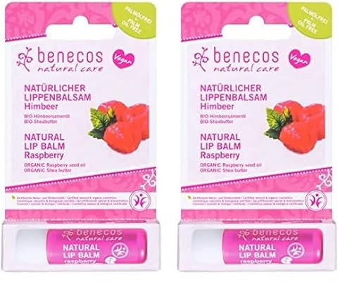 Benecos - natural beauty 93697 - bálsamo labial - frambuesa - vegano (Paquete de 2)