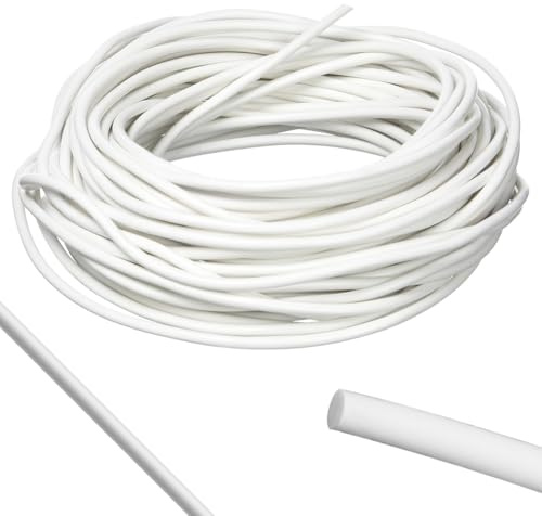 10m x 5mm Cordón de Espuma Ahorrador de Masilla | Perfil de Relleno de Espuma Redonda, Cordón para Juntas, Espuma de Silicona Tiras de Sellado, Silicona Espumas Sello Tira