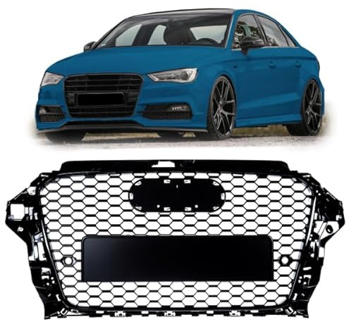 Sportgrill/Kühlergrill passend für Audi A3 8V 12-16 Hochglanz Schwarz in Wabendesign