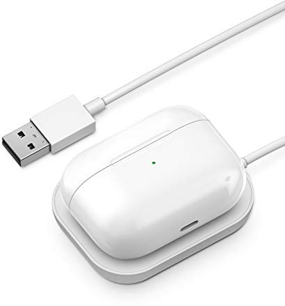 Galvanox Chargeur AirPods Pro - Station de charge sans fil pour Apple AirPod Pro/AirPods Pro 2ème génération (blanc)