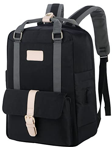 Nordace Eclat Lightweight Laptop Backpack with USB Charging Port for Everyday, Commute, Work, School - 15.6 Inch, Black, M, Travel Backpacks
