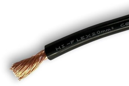 Red & Black Battery/Starter/Welding Flexible PVC Cable Wire 110/170/345 Amp 16mm 25mm 35mm by MKGT® (20mm² Black, 5 Meters)