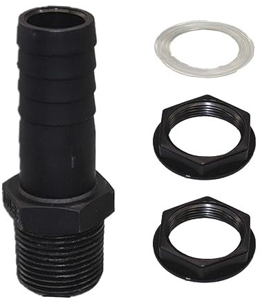 F Fityle Apertura de Boquilla de Manguera, Boquilla de Manguera de Barril de Lluvia, Junta de Base de Barril Duradera con conducto de Barril de Lavadora, 25MM