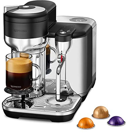 Nespresso VERTUO Creatista Kaffeekapselmaschine von Sage, Black Truffle (Matte Black)