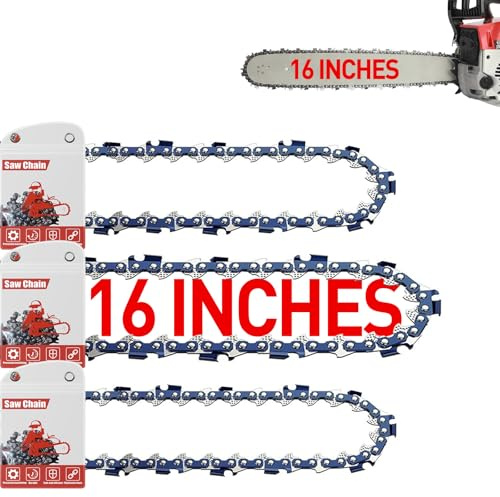 FuGuiB 16 Pulgadas Cadena Motosierra,3/8LP 1,3 mm 56 Eslabones 40 cm Cadenas Para Motosierras Paquete De 3,Minicadenas De Repuesto De, Compatibile con Husqvarna 120 Mark II, 135, 135e, 141, 235E