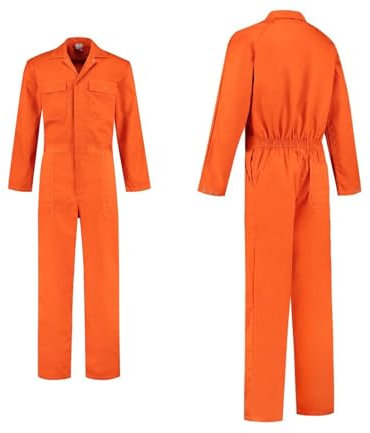 Overall Kombi orange Größen 44-66 Arbeitsoverall, Arbeitsanzug, Werkstatt, Karneval, Fasching (64)