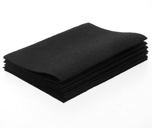 Jeffdad 10 Piezas de Fieltro para Manualidades, 20 x 30 cm, 1 mm de Grosor, Tela No Tejida Suave para Coser, Placas de Fieltro