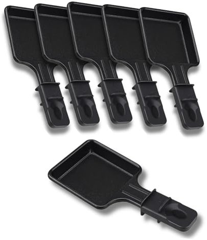 Sartenes de raspador antiadherentes, juego de 1 a 12 | Mini raspador cuadrado | Compatible con dispositivo de raspador Tefal | Diseño ergonómico y fácil de limpiar | SOS ACCESORIO (paquete de 6)