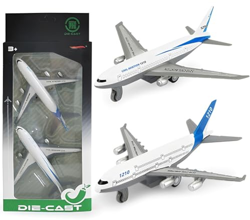 ZPSOSPZ 2pcs Model Plane, 1:400 Scale A380 Model Plane, Metal Alloy Diecast Planes with Stand for Collection and Display Aviation Enthusiast Gift