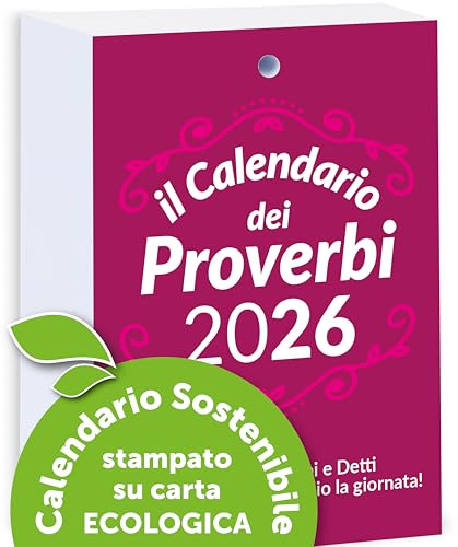 Calendario dei Proverbi 2026 Ricambio | Detti e Proverbi Popolari | 365 Consigli di Vita | Pensiero filosofico Calendario Positivo | Idea Regalo geniale