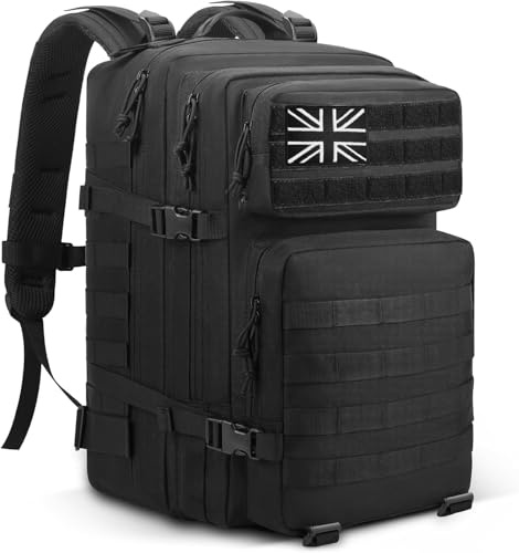 Panavage | Military Tactical Backpack 45L | Waterproof Rucksack with MOLLE, Laptop Compartment | 3-Day Assault Pack for Hiking, Camping, Hunting | Unisex