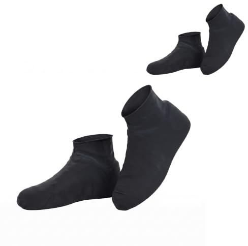 Dargkwn surchaussures silicone pliables pluie vélo 2 paires antidérapantes