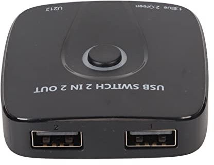 Naroote 2 in 2 Out USB Switcher Compact Sharing Switcher för Datorer Tangentbord Mus Scanner Skrivare ABS Material