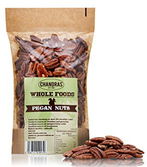 Chandra Whole Foods – Pecan Nuts 1KG - Low-GI Pecan Nut for Snacking, Smoothies, Baking & Cooking - Gluten-Free Keto Pecan Nuts, Rich in Protein & Vitamins & Antioxidants