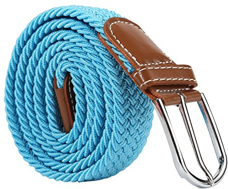 XJSGS Mens Belt,Elasticated belt, Elastic Belt for Men, Unisex Men Women Multicolor Woven Stretch Belts