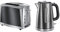 Russell Hobbs 23221 Luna Two Slice Toaster, 1500 W, Grey with Kettle