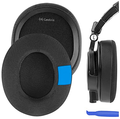 Geekria Sport Cooling-Gel Replacement Ear Pads for Audio-Technica ATH-M50X, M50XBT, M50xBT2, M50x ENSO, M60X, ATH-M40X, M30, M20, M10, ATH-M50XSTS-USBMIKU Headphones, Ear Cushions (Black)