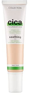 Collection Cosmetics Hydrating Medium Coverage Cica Foundation Infused with Anti-Redness, Vegan Foundation, 30ml, Porcelain