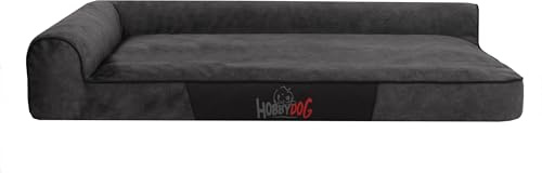 Bjird Cuccia Cane - Letto per Cani, con Rivestimento in Cordura Rimovibile (Lavabile a 30°) - Cuccia per Cani Taglia Piccola e Grande - Cuccia Cani Coccolosa - 115 x 80 cm - nero