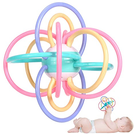 Stronrive mordedor sonajero | mordedor sensorial sonajero | Juguetes sonajero para niños, Pelota sonajero para sacudir, Juguetes para Masticar bebés para el Alivio