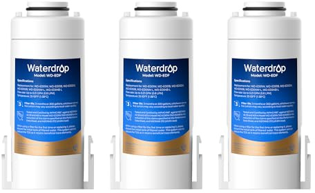 Waterdrop WD-EDF Filtros de repuesto para todas las jarras de filtro de agua instantáneas Waterdrop WD-ED01W, WD-ED01B, duran hasta 3 meses o 757 litros (paquete de 3)