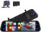 Podofo Spiegel Dashcam mit Rückfahrkamera 9.66'' Touscreen Carplay Android Auto Wireless Dual Kamera System Bluetooth DVR WDR Loop Aufnahme mit 64G SD Karte Nachtsicht AUX FM Transmitter 7-32V