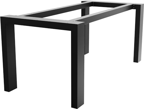 MetaloPro Extreme - Stabile Metall Tischbeine, Schwarz Tischkufen/Tischgestell für Esstisch, Schreibtisch Möbelfüße Beine, Trapez Form, Schwerlast Design für Wohnzimmer und Büro – 200x80x72 cm