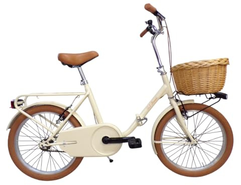 Cicli Tessari - bicicleta plegable Graziella car-bike con cesto delantero (BEIGE)